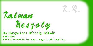 kalman meszoly business card